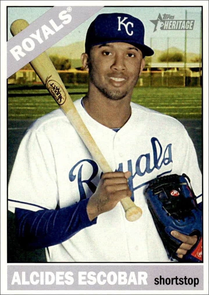 2015 Topps Heritage Alcides Escobar #339 trading card