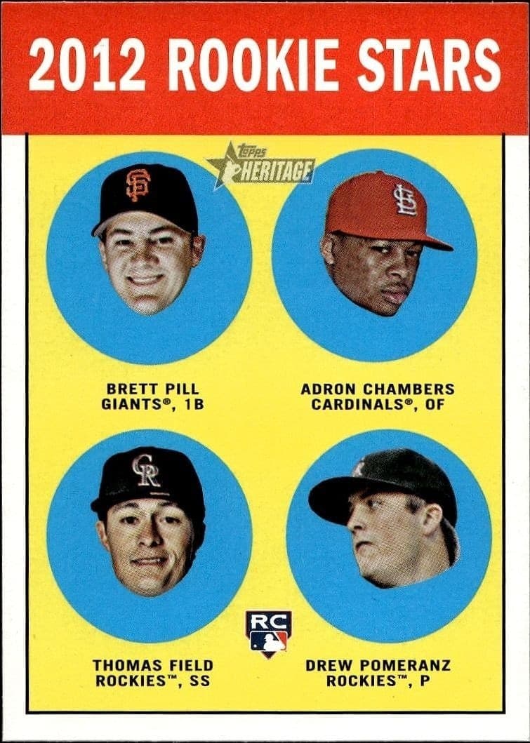 2012 Topps Heritage Brett Pill #208 trading card
