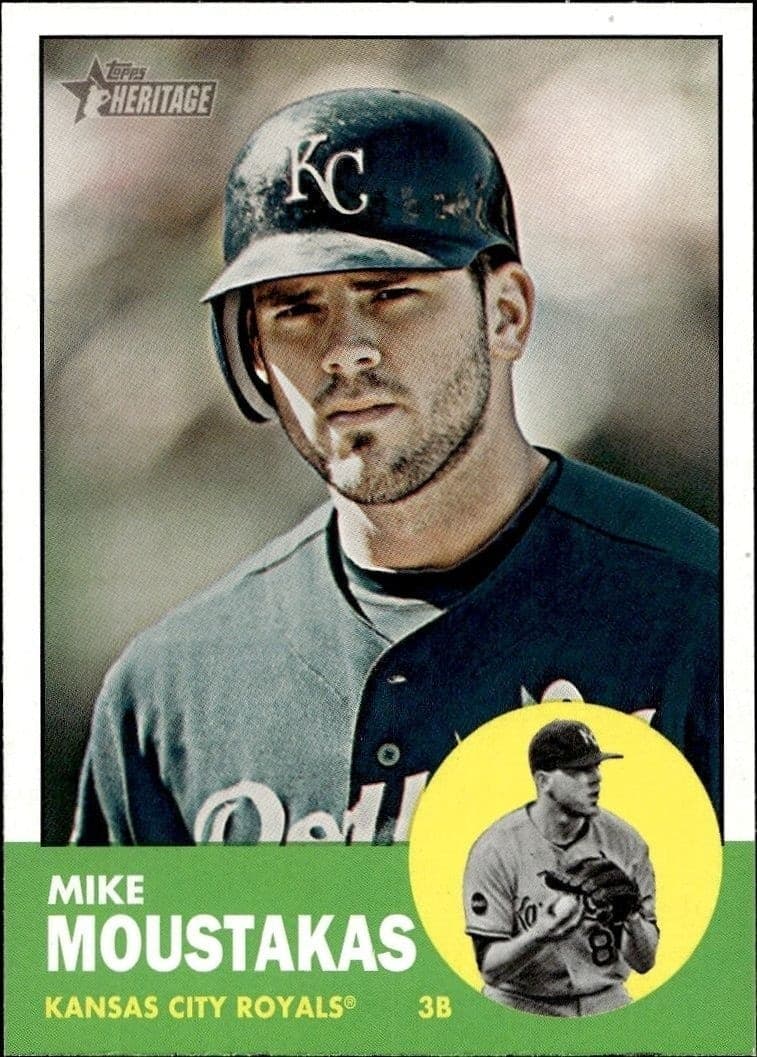 2012 Topps Heritage Mike Moustakas #17 trading card