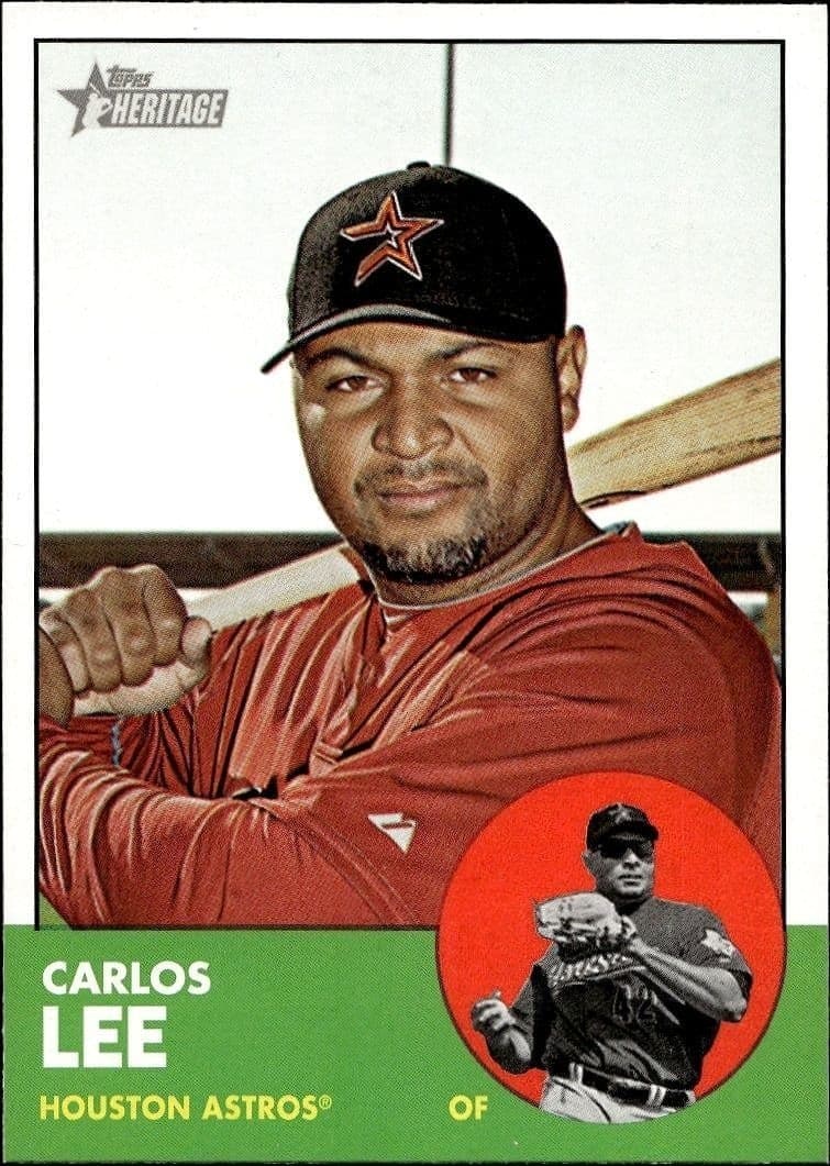 2012 Topps Heritage Carlos Lee #141 trading card