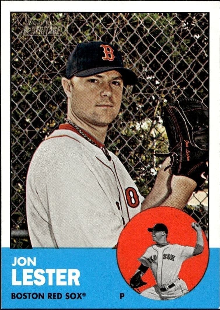 2012 Topps Heritage Jon Lester #76 trading card