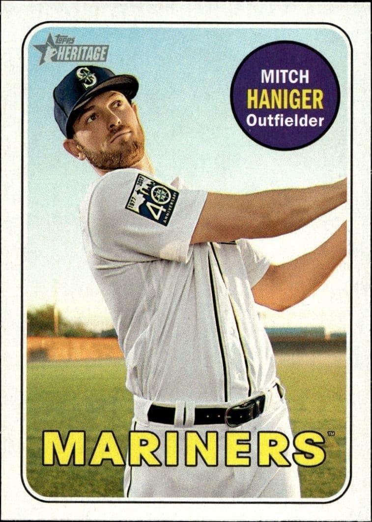 2018 Topps Heritage Mitch Haniger #21 trading card