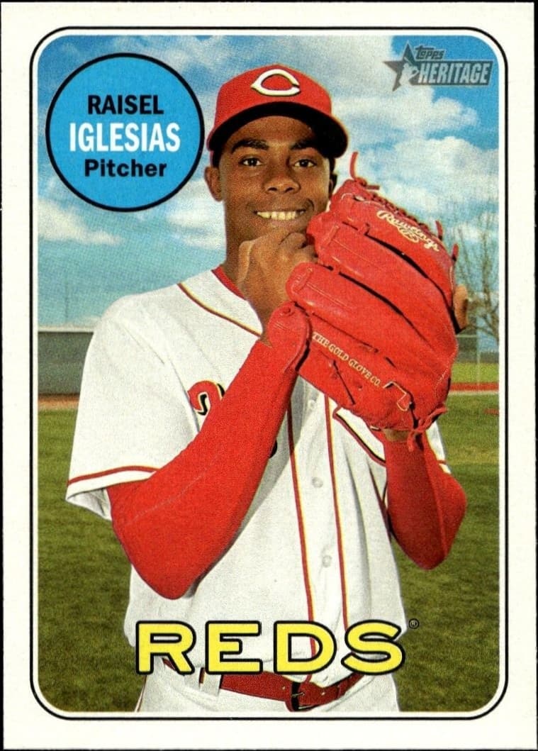 2018 Topps Heritage Raisel Iglesias #280 trading card