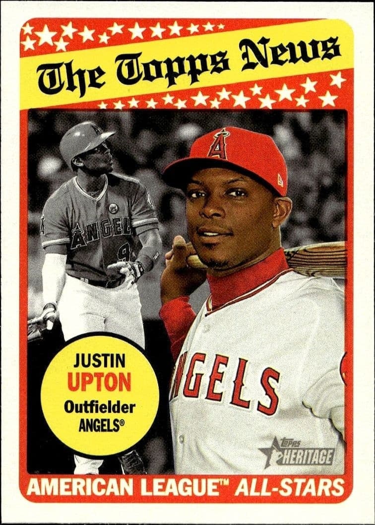 2018 Topps Heritage Justin Upton #103 trading card