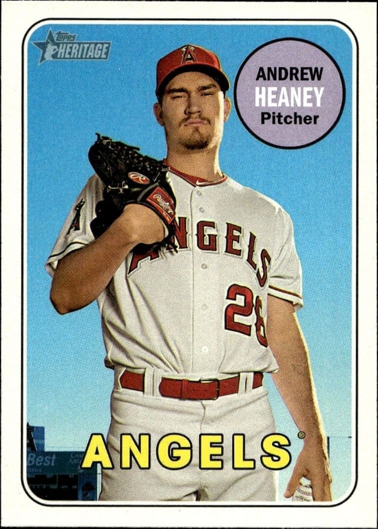 2018 Topps Heritage Andrew Heaney #299 trading card