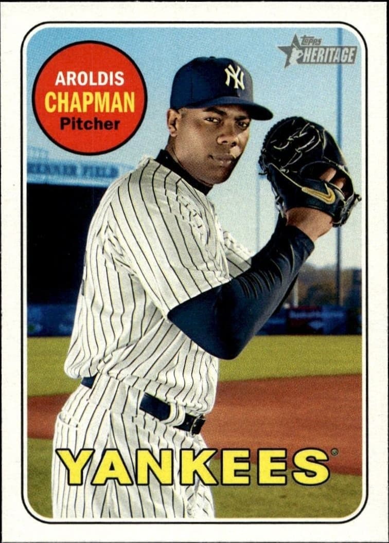2018 Topps Heritage Aroldis Chapman #140 trading card