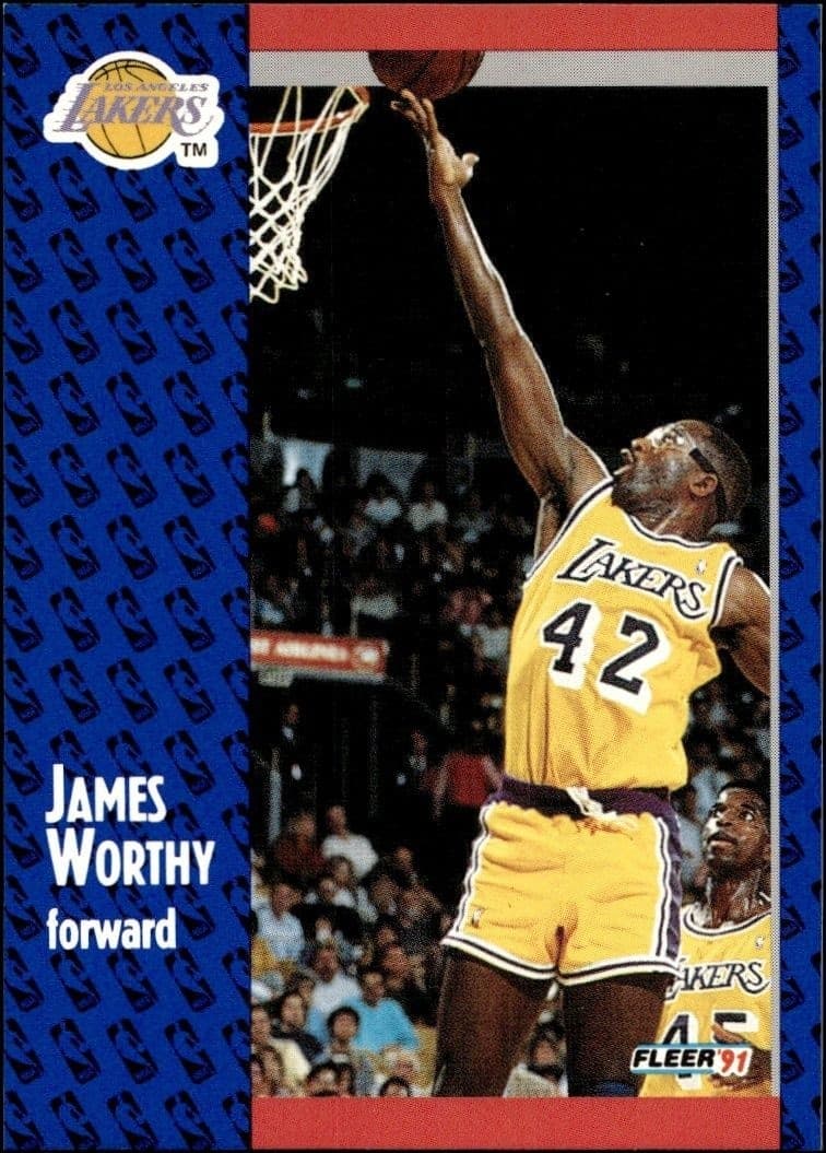 1991-92 Fleer James Worthy #104 trading card