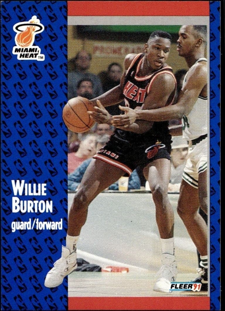 1991-92 Fleer Willie Burton #105 trading card