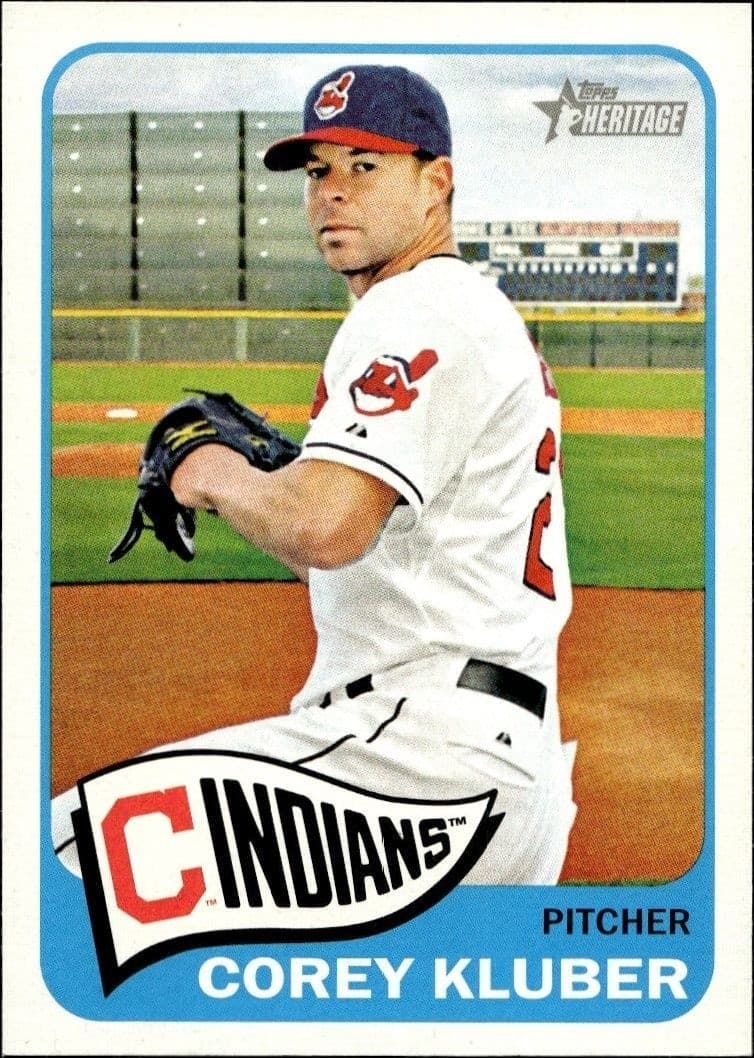 2014 Topps Heritage Corey Kluber #338 trading card
