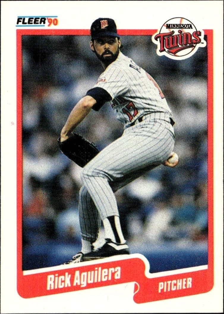 1990 Fleer Rick Aguilera #365B trading card