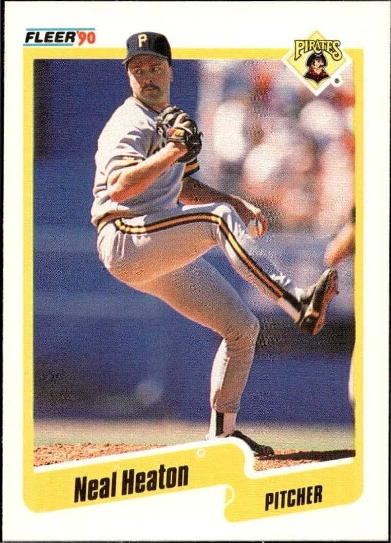 1990 Fleer Neal Heaton #468B trading card