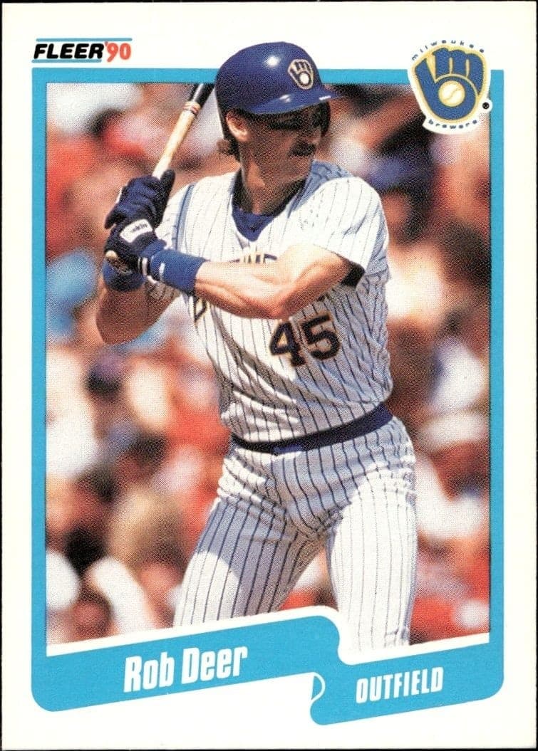 1990 Fleer Rob Deer #320B trading card