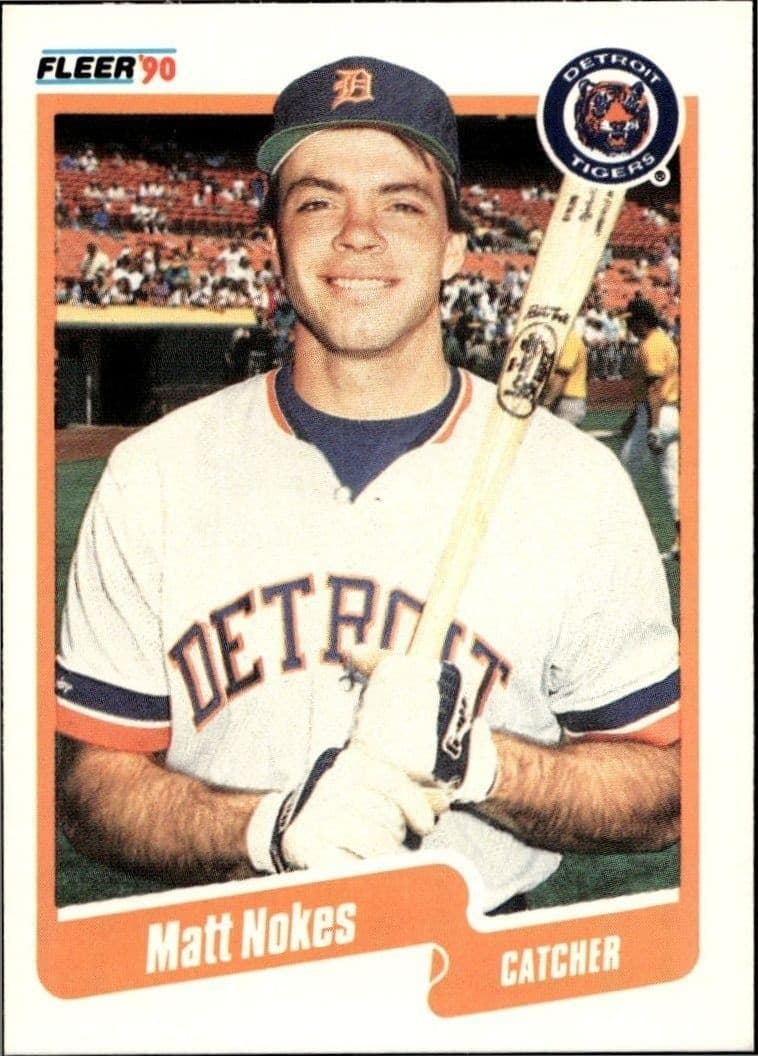 1990 Fleer Matt Nokes #611B trading card