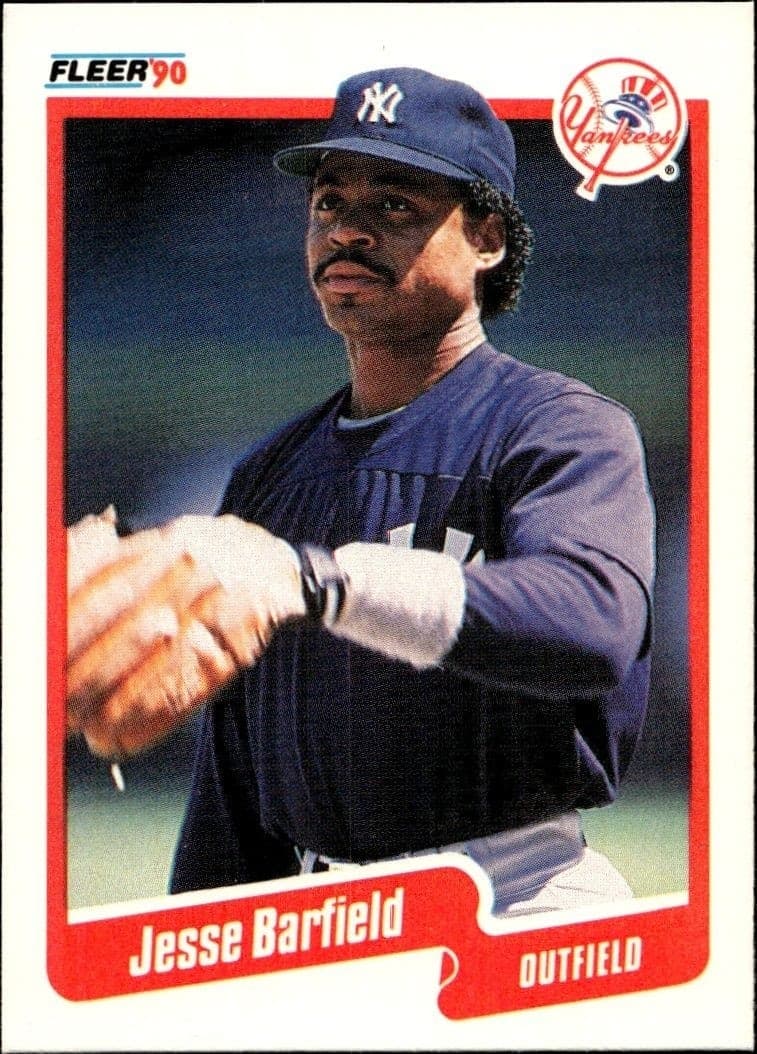 1990 Fleer Jesse Barfield #437B trading card
