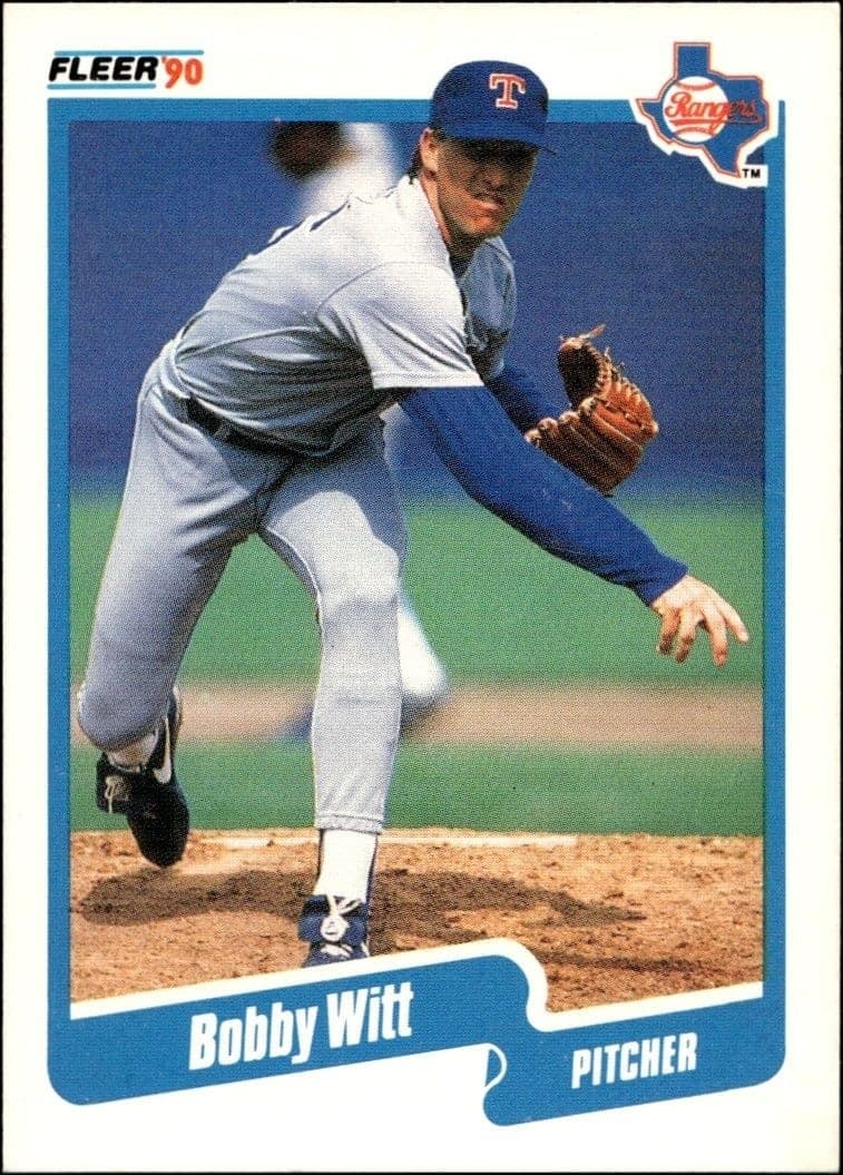1990 Fleer Bobby Witt #315B trading card