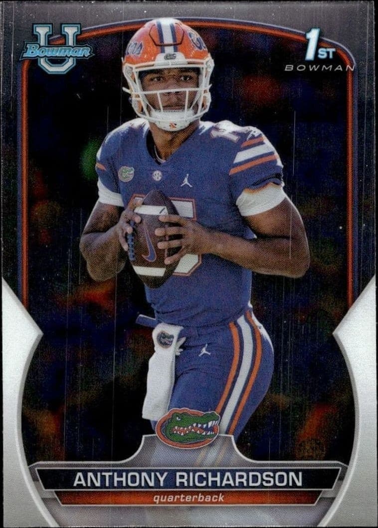 2022 Bowman University Chrome Anthony Richardson #65 trading card
