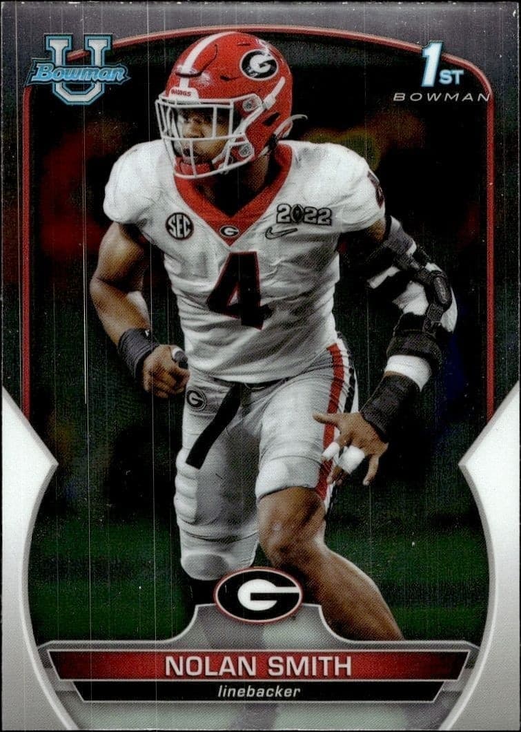 2022 Bowman University Chrome Nolan Smith #33 trading card