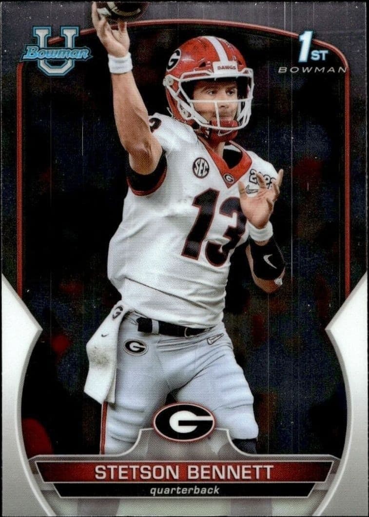 2022 Bowman University Chrome Stetson Bennett #39 trading card