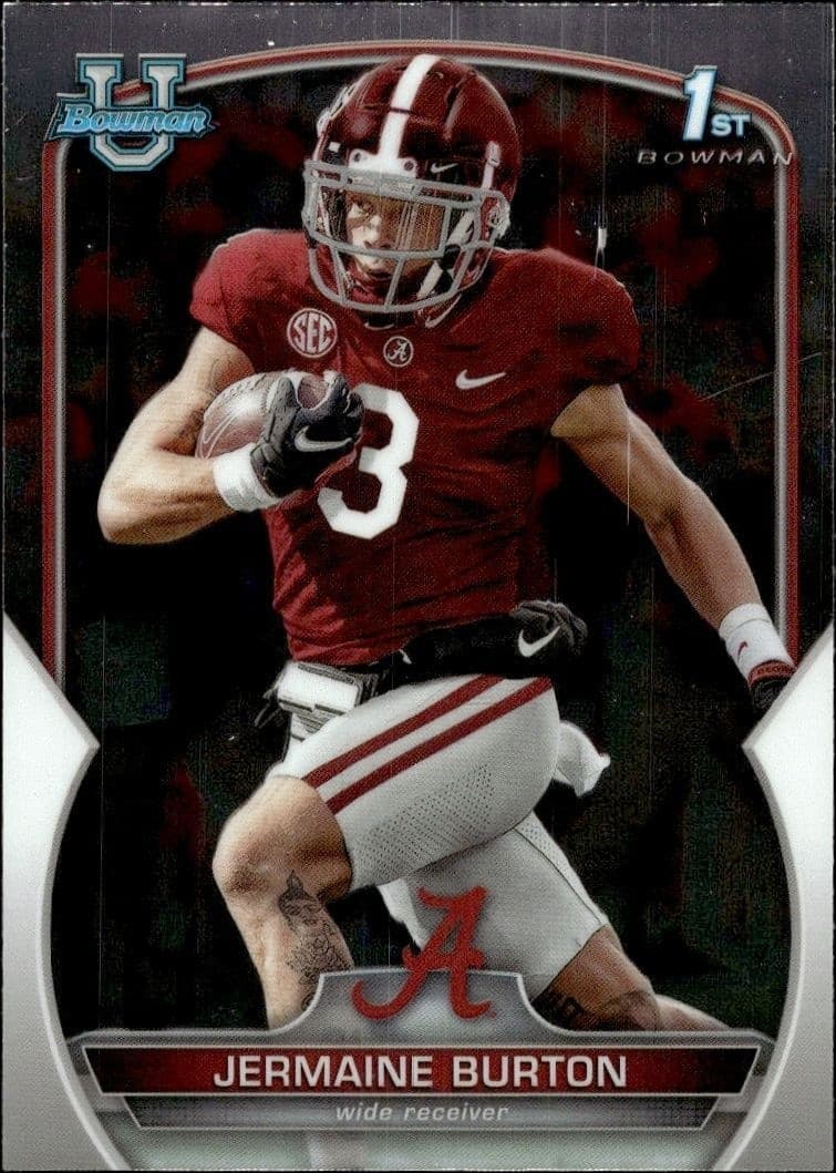 2022 Bowman University Chrome Jermaine Burton #62 trading card
