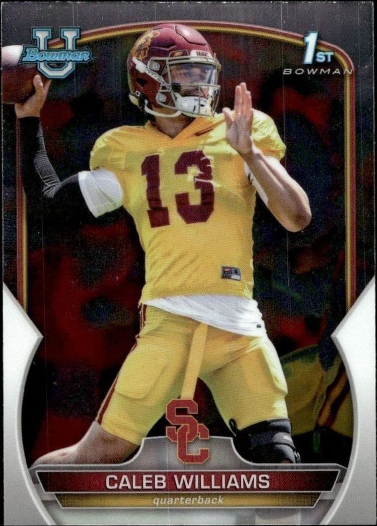 2022 Bowman University Chrome Caleb Williams #50 trading card