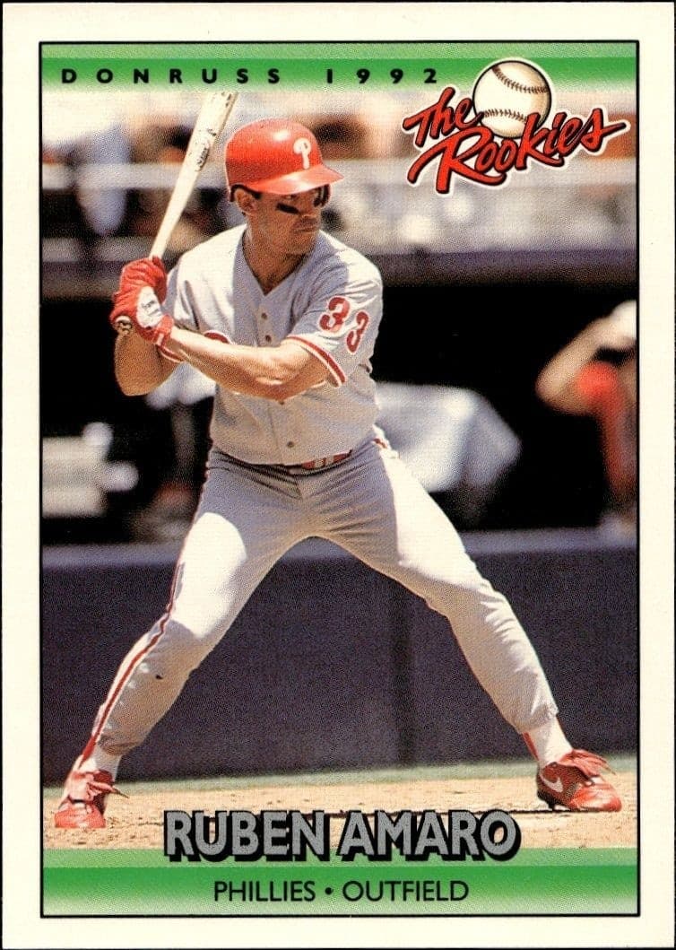 1992 Donruss The Rookies Ruben Amaro #4 trading card