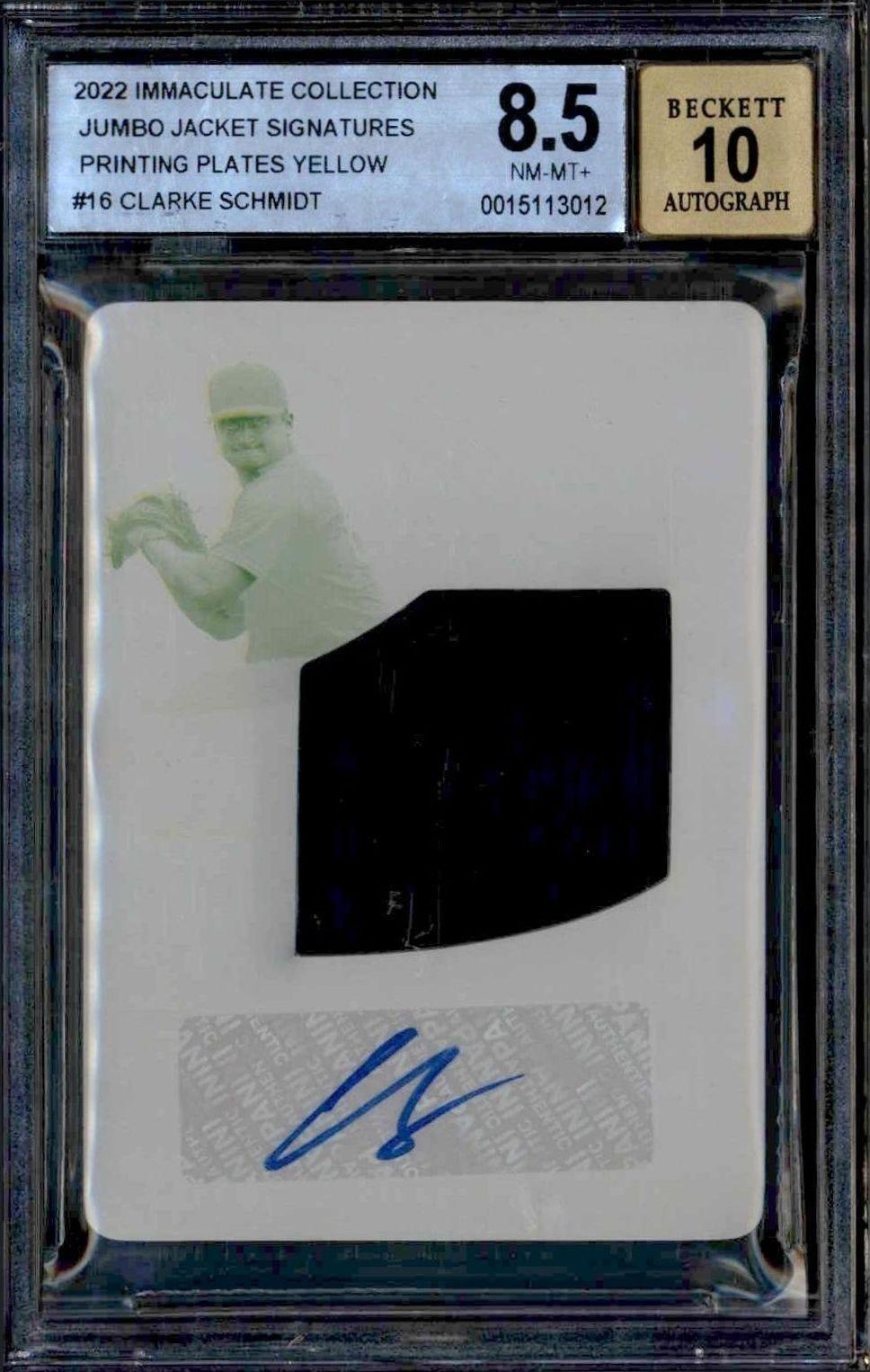 2022 Panini Immaculate Collection Clarke Schmidt #JJS-CS trading card