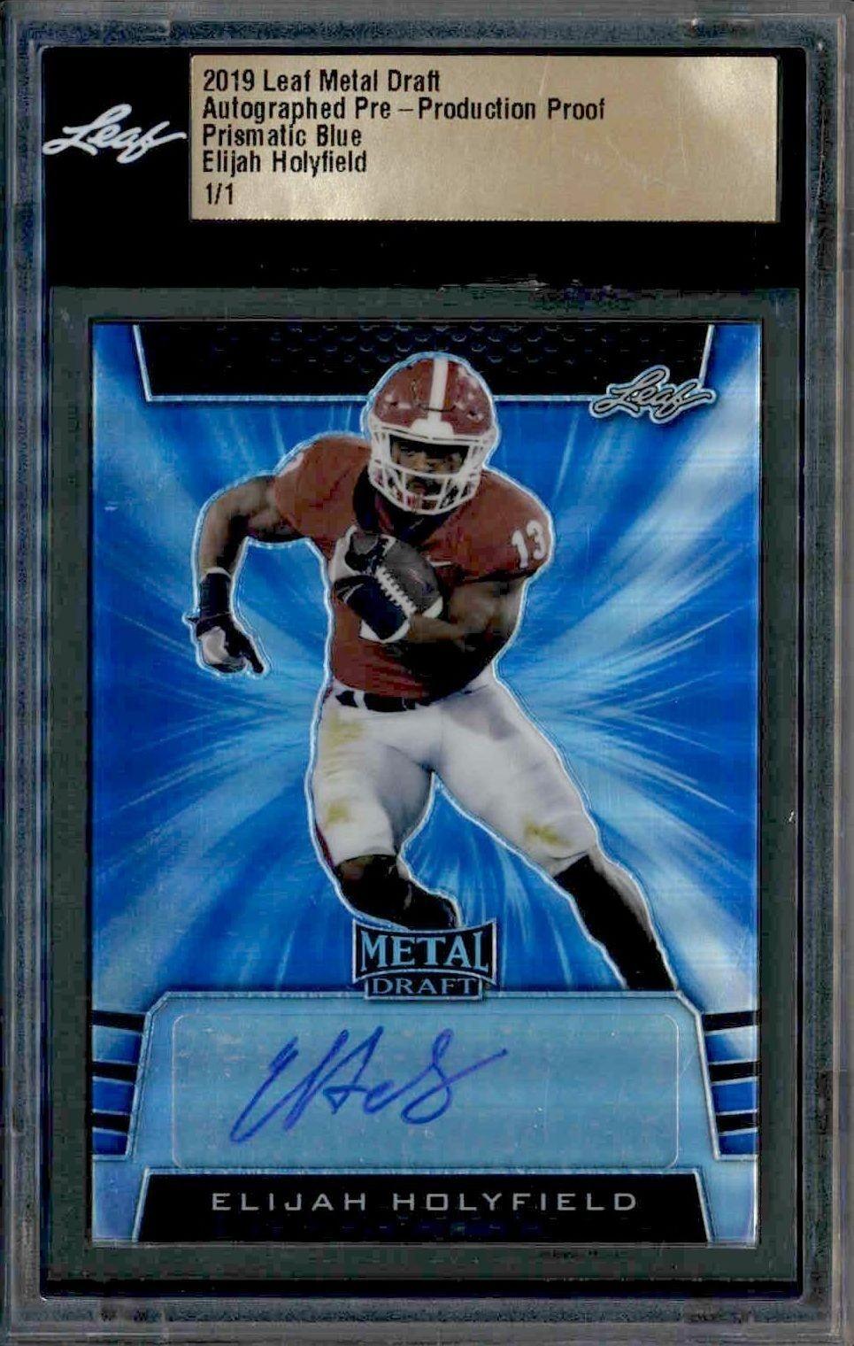 2019 Leaf Metal Draft Elijah Holyfield #1/1 trading card