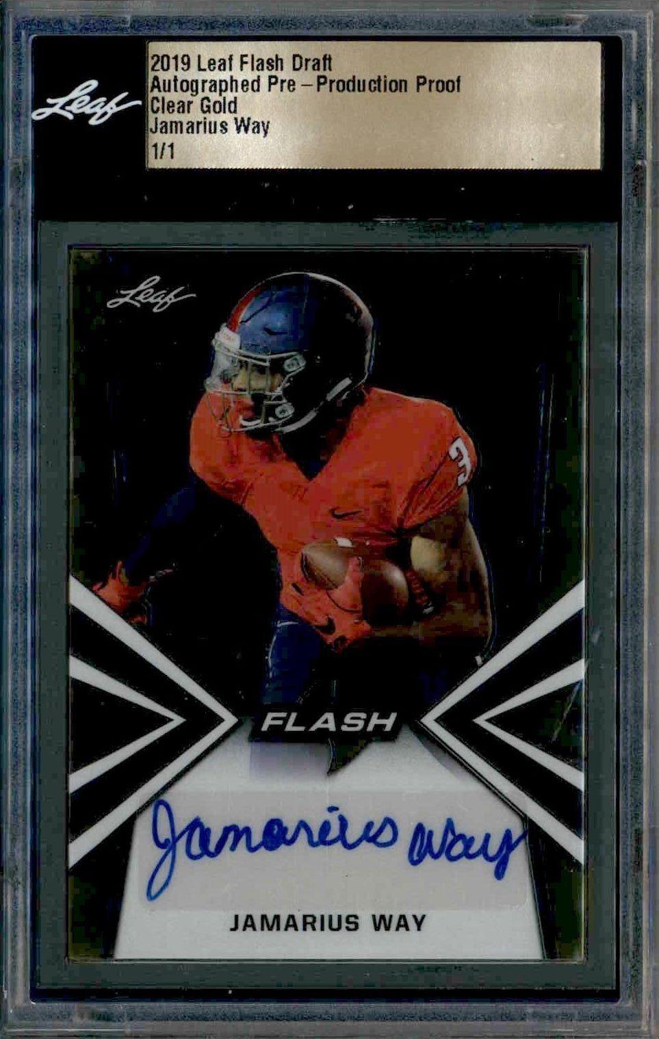 2019 Leaf Flash Draft Jamarius Way #1/1 trading card