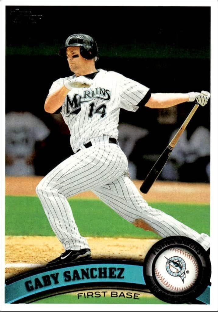 2011 Topps Series 1 Gaby Sanchez #312 trading card