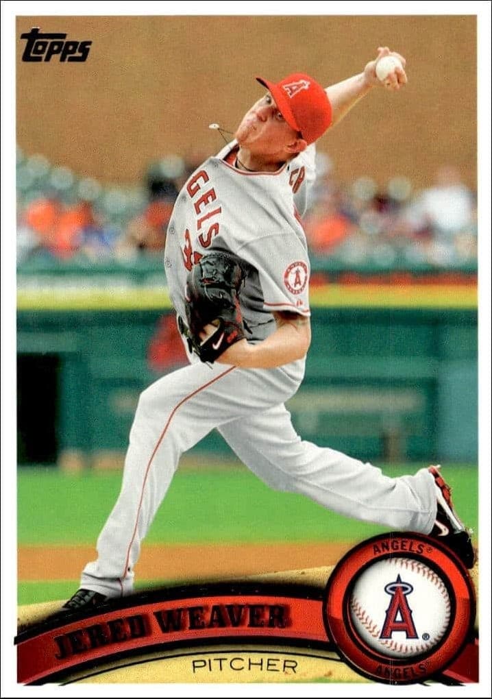2011 Topps Series 1 Jered Weaver #75 trading card