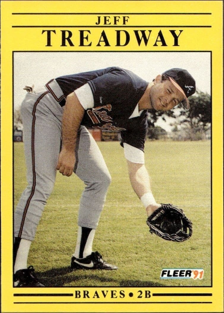 1991 Fleer Jeff Treadway #707 trading card