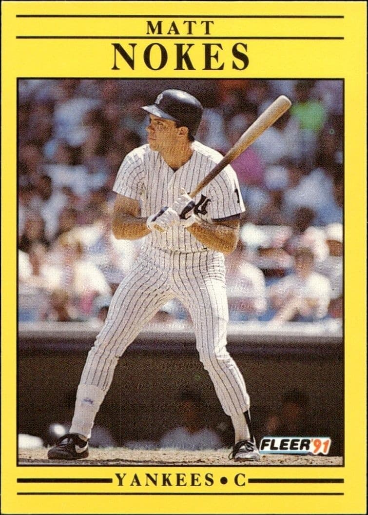 1991 Fleer Matt Nokes #674 trading card