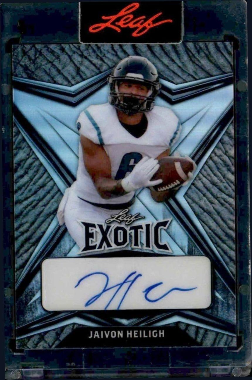 2022 Leaf Exotic Jaivon Heiligh #BA-JH1 trading card