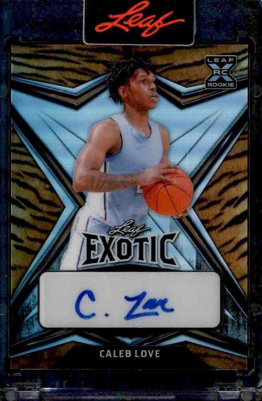 2022-23 Leaf Exotic Caleb Love #BA-CL1 trading card