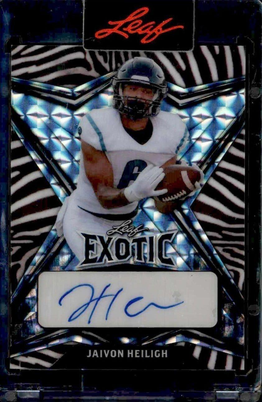 2022 Leaf Exotic Jaivon Heiligh #BA-IS1 trading card