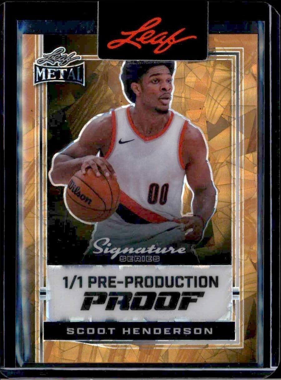 2024-25 Leaf Metal Scoot Henderson #1/1 trading card