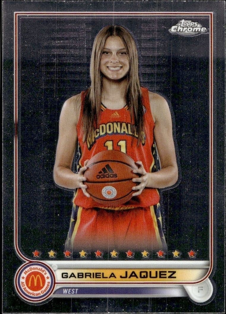 2022-23 Topps Chrome Mcdonald's All American Games Gabriela Jaquez #92 trading card