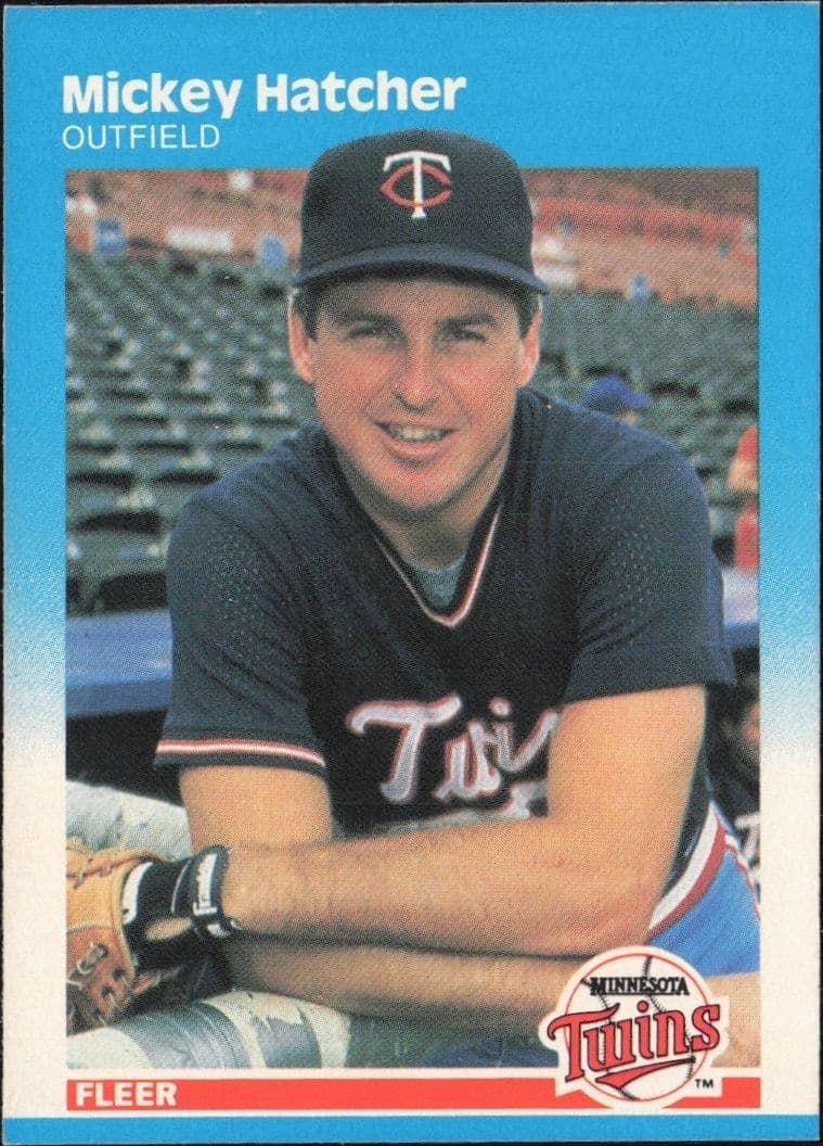 1987 Fleer Mickey Hatcher #542 trading card