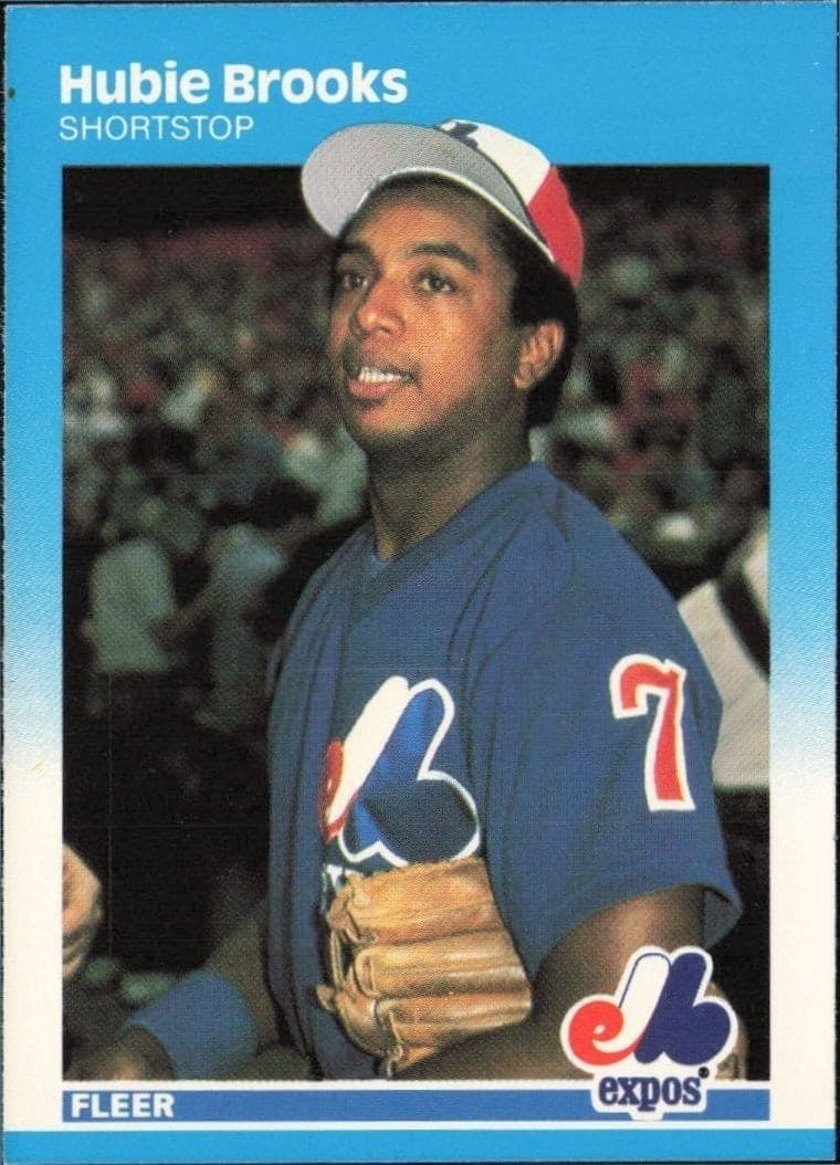 1987 Fleer Hubie Brooks #314 trading card