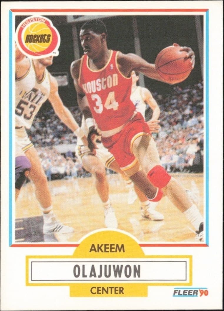 1990-91 Fleer Akeem Olajuwon #73 trading card