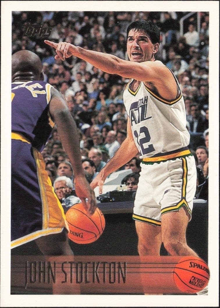 1996-97 Topps John Stockton #65 trading card