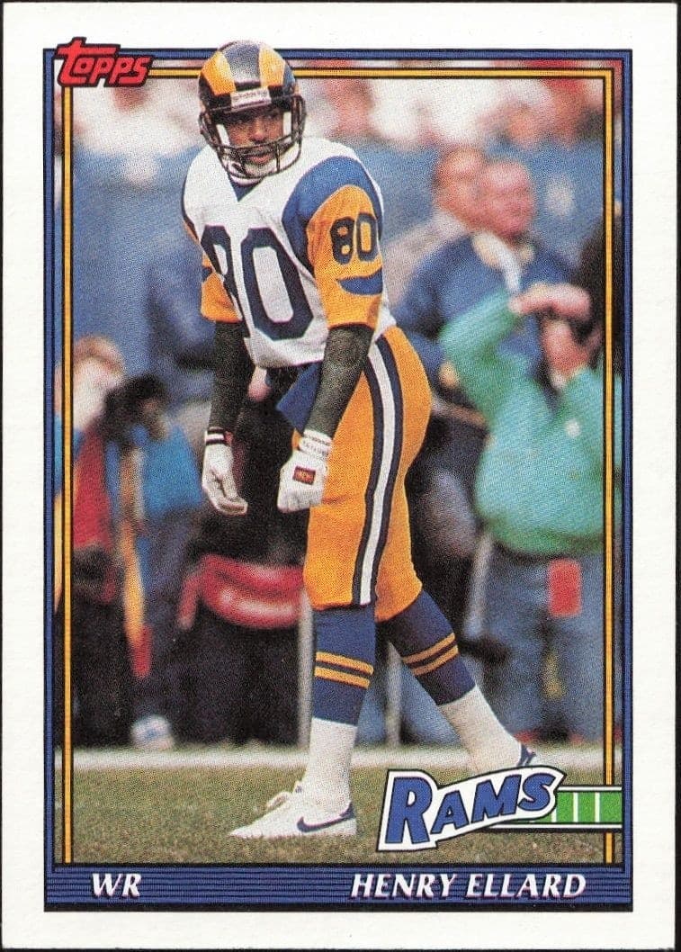 1991 Topps Henry Ellard #536 trading card