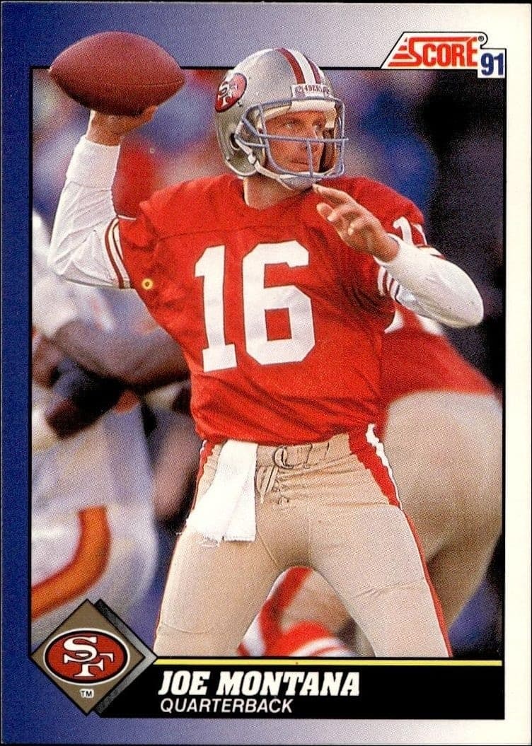 1991 Score Joe Montana #1 trading card