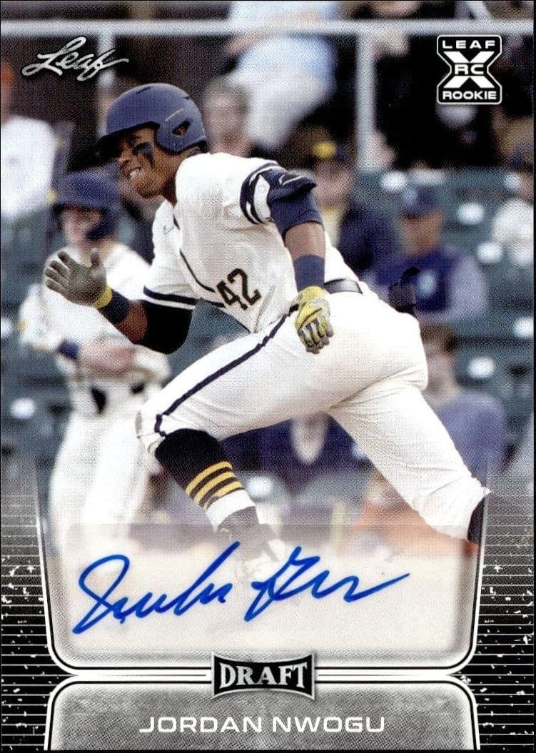2020 Leaf Draft Jordan Nwogu #BA-JN1 trading card