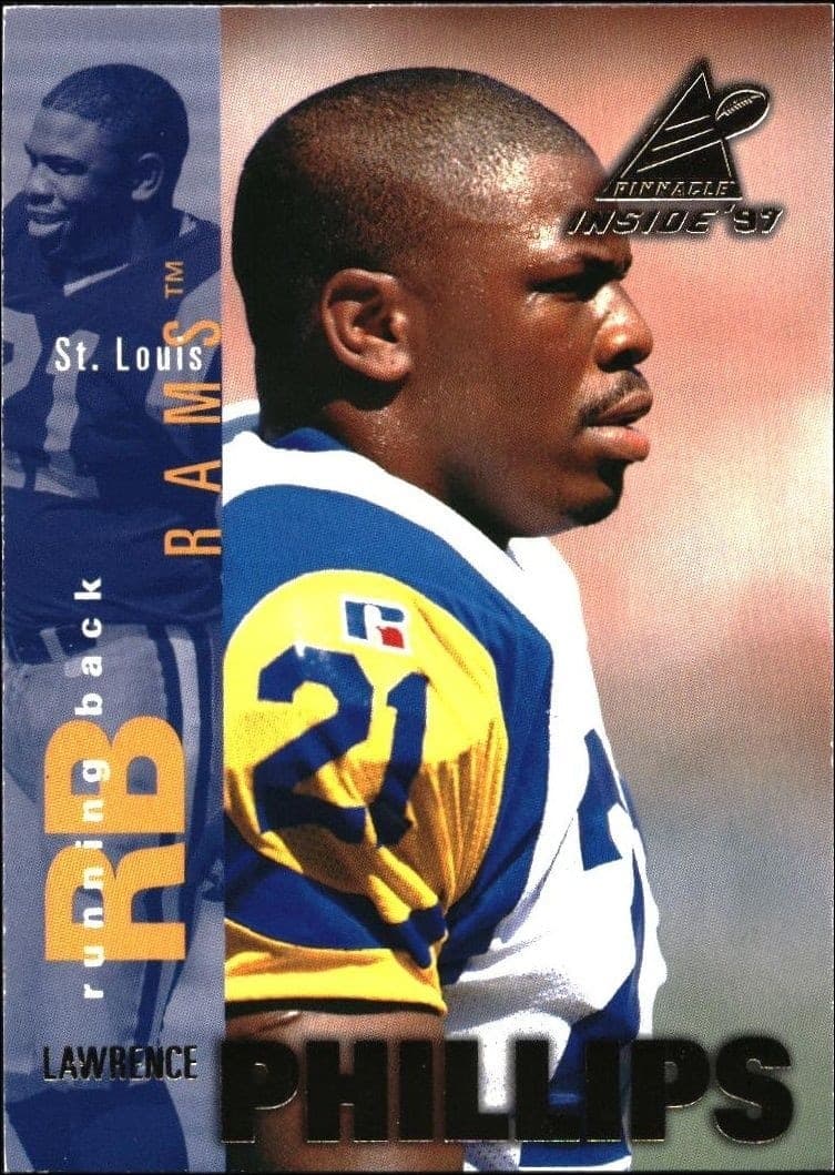 1997 Pinnacle Inside Lawrence Phillips #63 trading card
