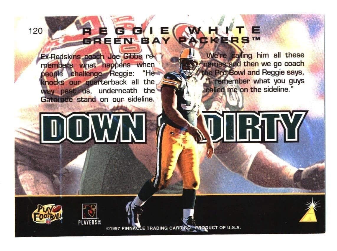 1997 Action Packed Reggie White #120 football trading card back