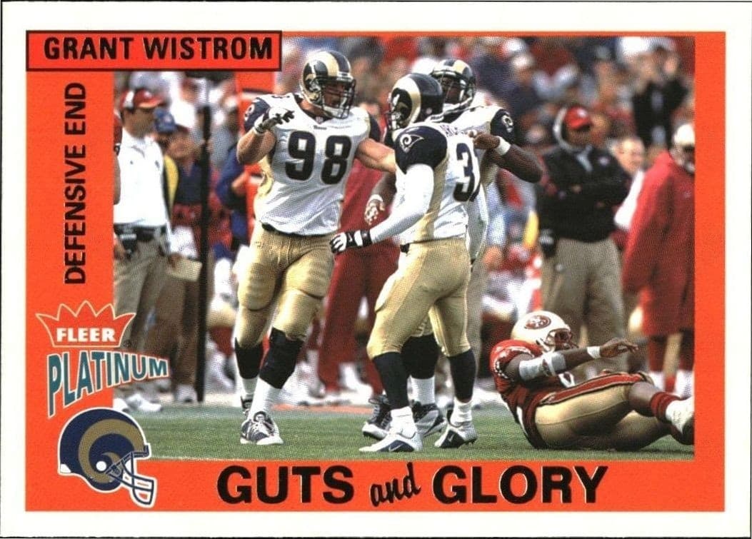 2002 Fleer Platinum Grant Wistrom #8 trading card