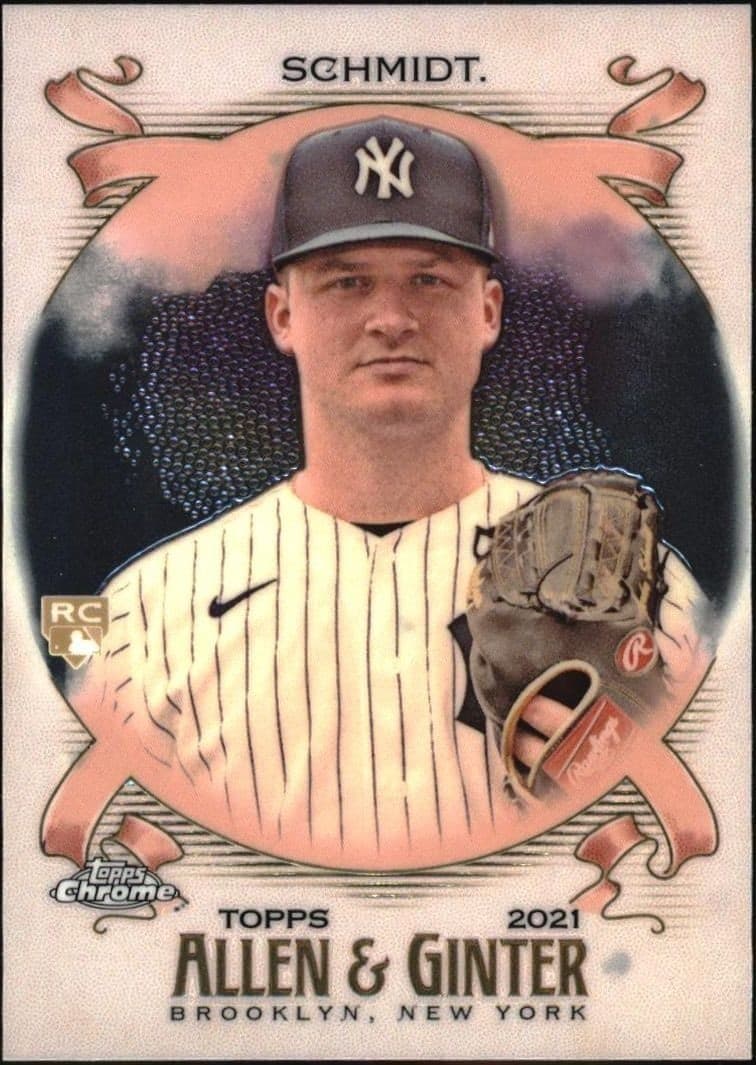 2021 Topps Allen & Ginter Chrome Clarke Schmidt #104 trading card