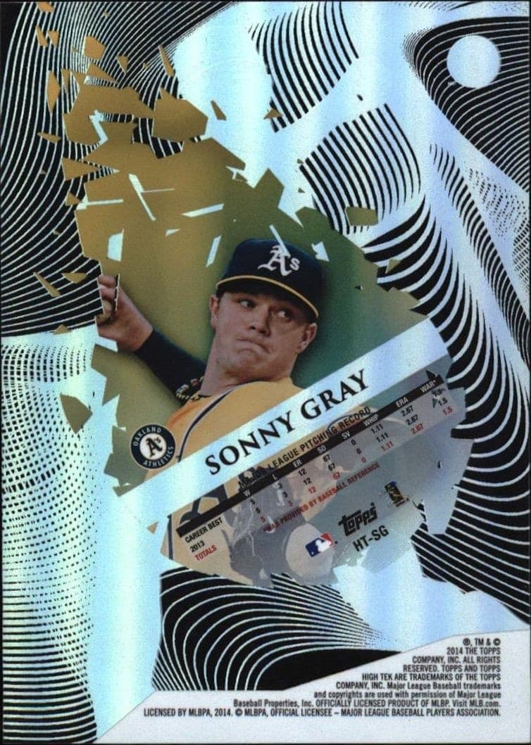 2014 Topps High Tek Sonny Gray #HT-SG baseball trading card back