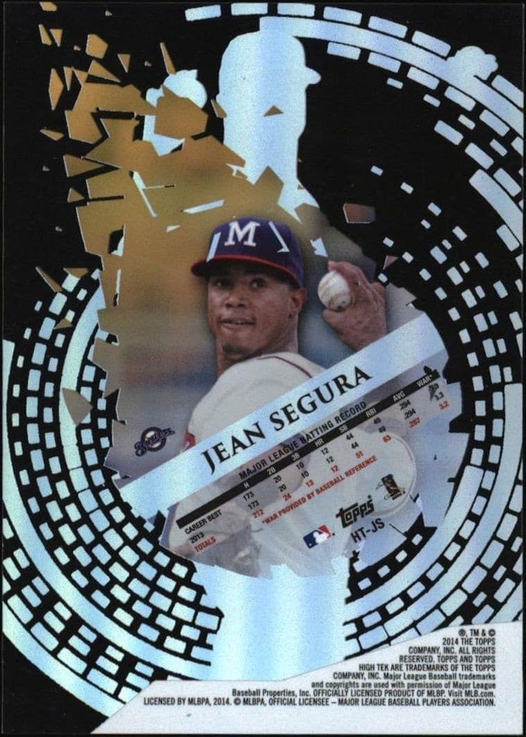 2014 Topps High Tek Jean Segura #HT-JS baseball trading card back